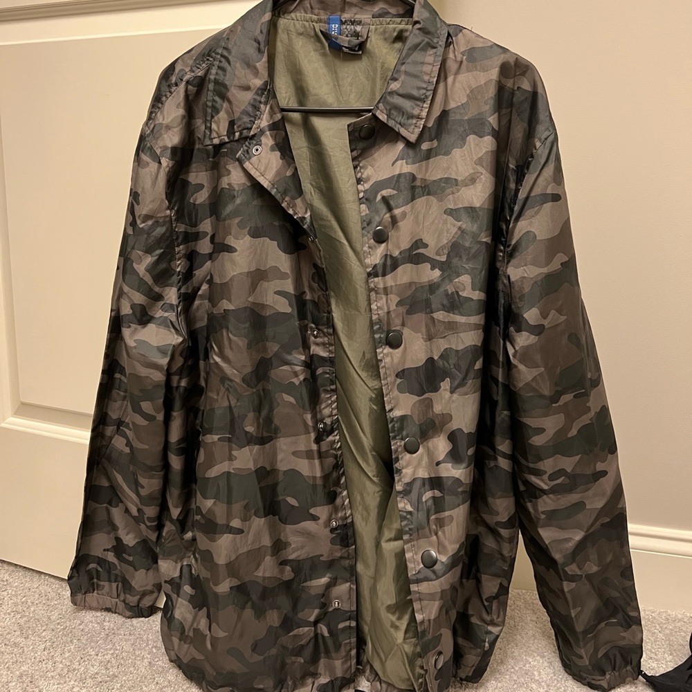 Mens Fashion Camouflage Rain jacket